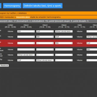 Náhled na aplikaci xSPORT - pro administrátory