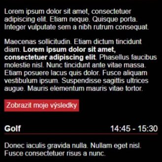 Náhled na aplikaci xSPORT - pro účastníky